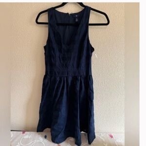 dark blue gap lace mini dress size 6